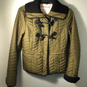 Anthropologie, olive green, quilted “Uster jacket Sz. 4